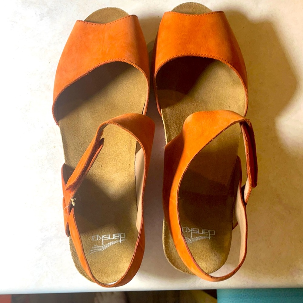 Dansko Orange Sandals EUC